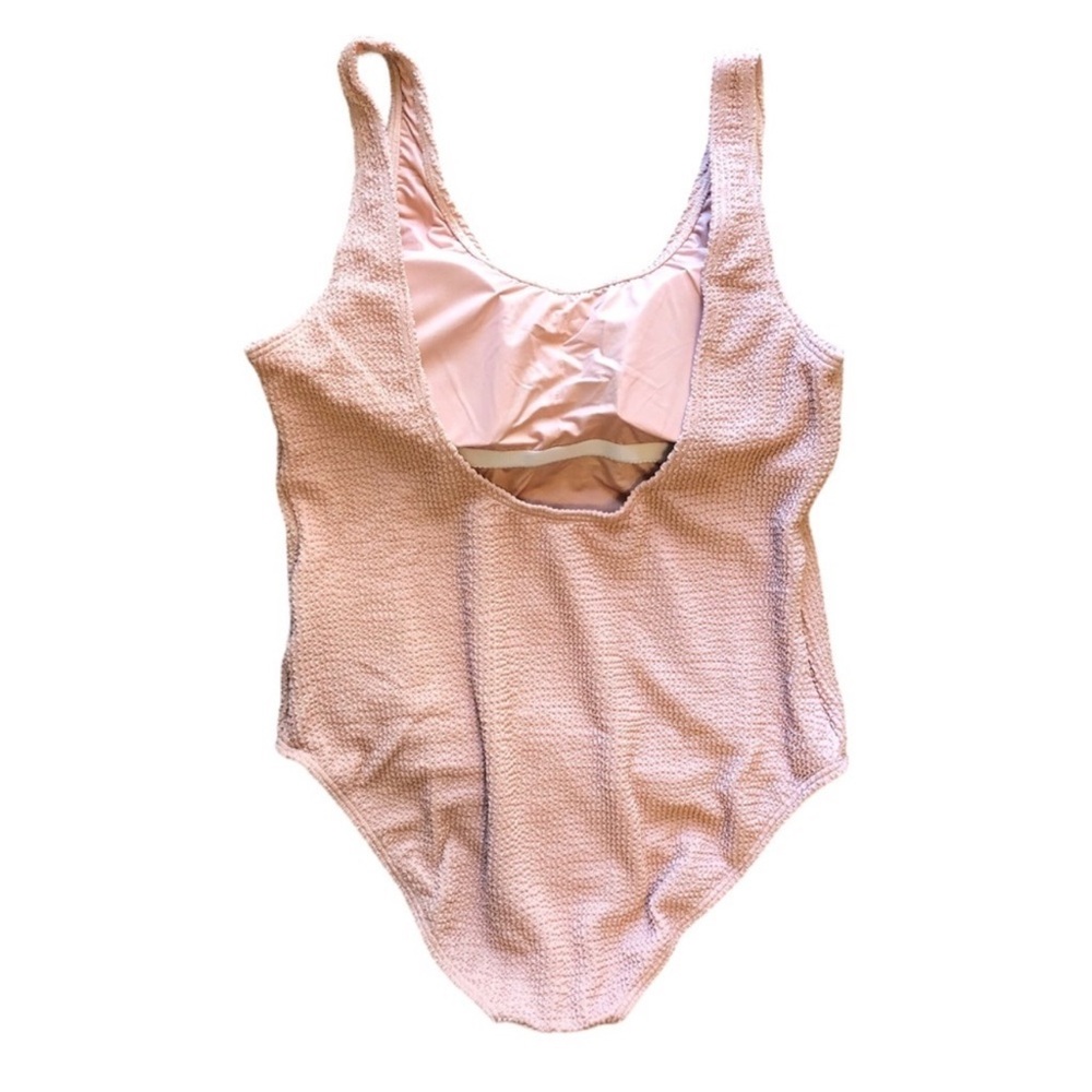 Rylee + Cru Moxie One Piece Swim | Blush Crinkle - Picture 4 of 6